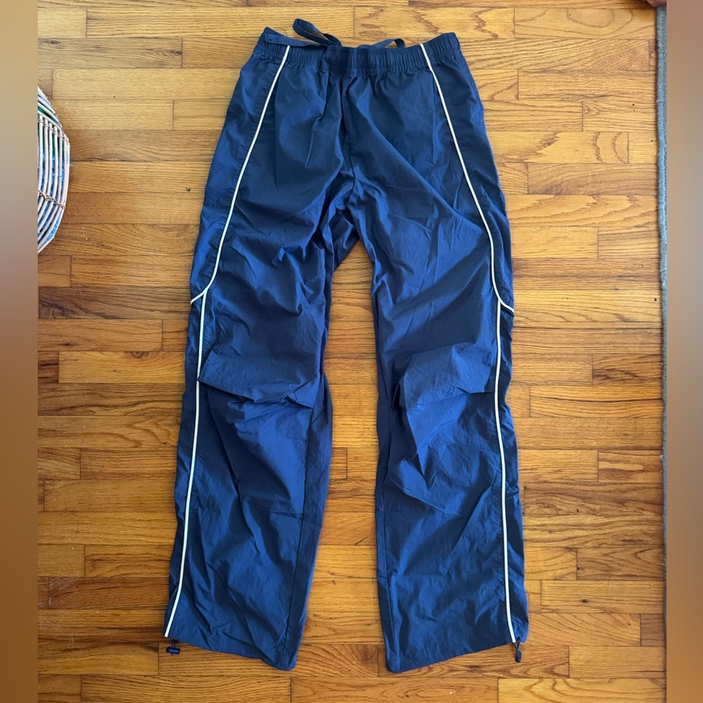 BDG/urban outfitters navy track pants with white piping
